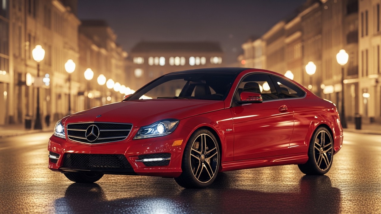Mercedes-Benz C250 Coupé rojo — LadyFly